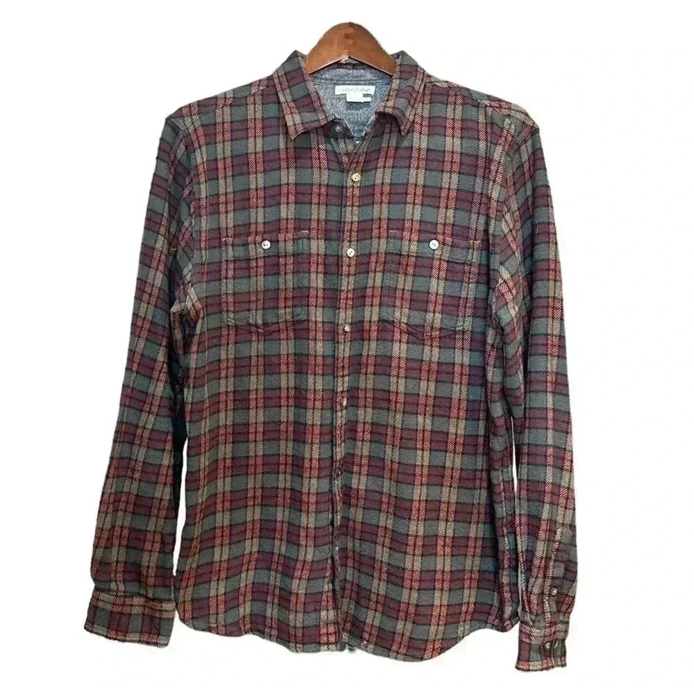 Carbon2Cobalt flannel button down shirt size M